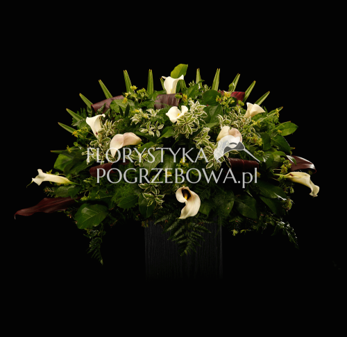 wiązanka pogrzebowa biała kalia warszawa | wiązanka na pogrzeb biała warszawa